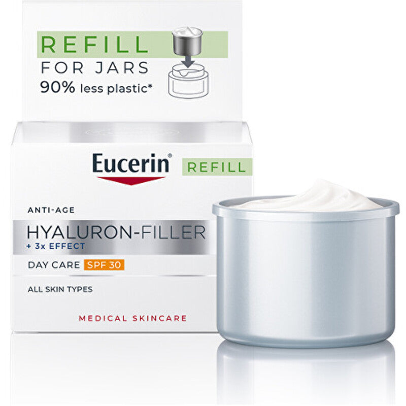 Eucerin „Hyaluron-Filler+3x Effect“ dieninio kremo papildymas su SPF 30 – dieninio kremo brandžiai odai papildymas