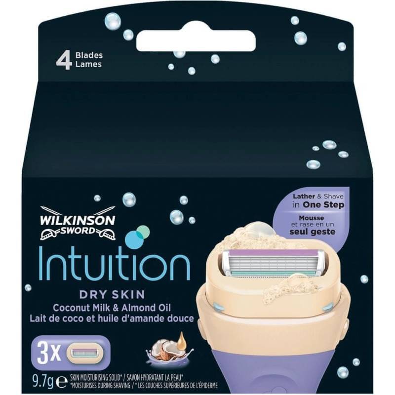 Wilkinson Sword Intuition Dry Skin (3 vnt) - Atsarginis peiliukas