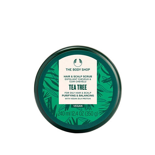 The Body Shop Tea Tree Purifying & Balancing Hair & Scalp šveitiklis (riebiems plaukams ir galvos odai) – Valantis ir balansuojantis šveitiklis