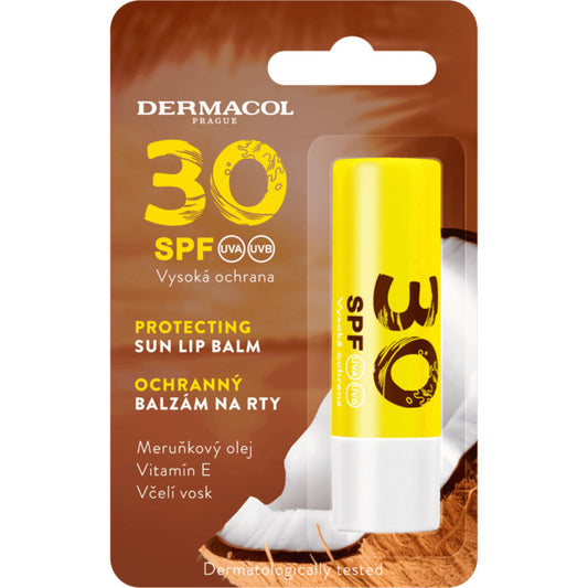 „Dermacol Sun Protection Sun“ lūpų balzamas su SPF 30 – apsauginis lūpų balzamas nuo saulės spindulių, 6 g