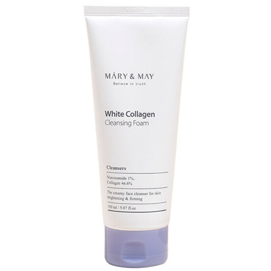 MARY & MAY Baltosios kolageno valomosios putos – skaistinamosios valomosios putos