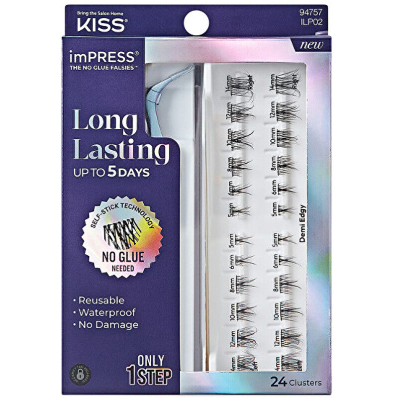 „Kiss My Face imPRESS Press on LongLasting Lashes“ blakstienų priauginimo priemonė 02 - Dirbtinės blakstienos