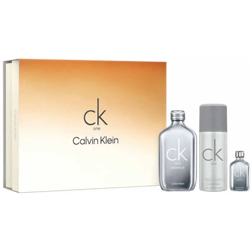 Calvin Klein CK One Essence Parfum dovanų rinkinys 100 ml, mini 10 ml ir dezodorantas 150 ml