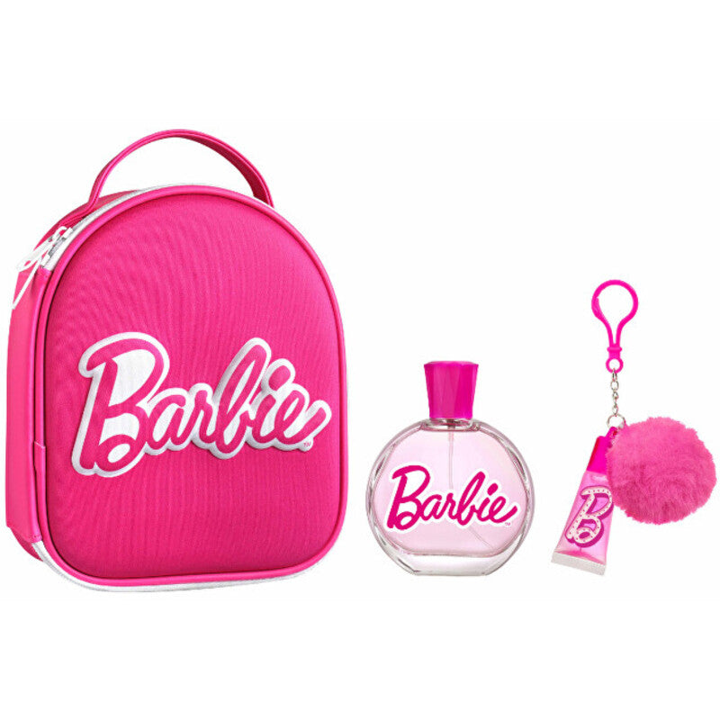 FRAGRANCES FOR CHILDREN Barbie Gift Set EDT 100 ml, lip gloss with pendant and backpack