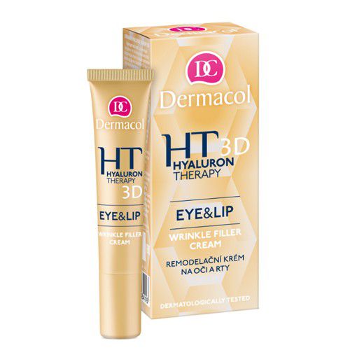 Dermacol Therapy Hyaluron 3D Eye & Lip Wrinkle Filler Cream – Remodeliuojantis kremas akims ir lūpoms